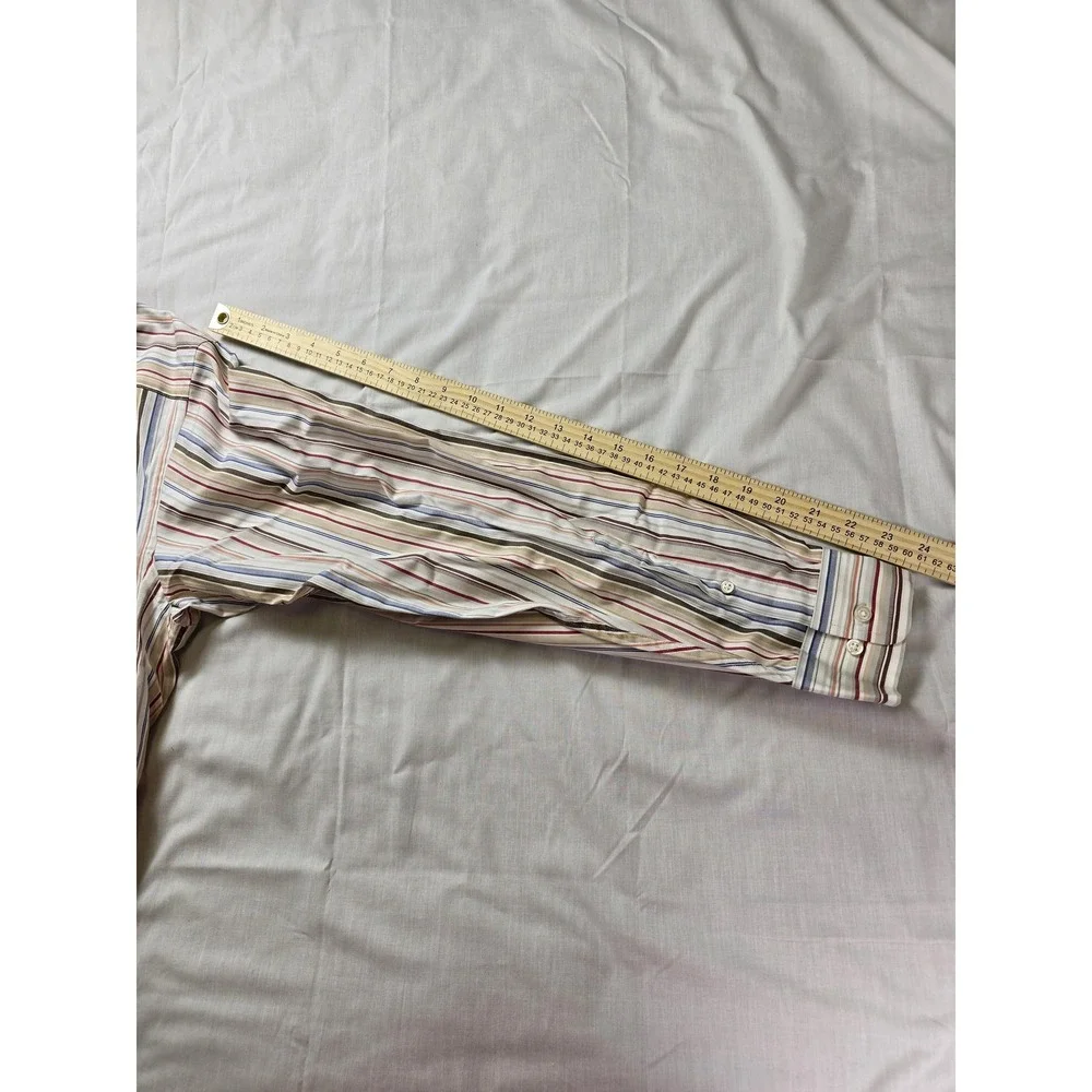 Jos. A. Bank Shirt Mens XL‎ Multicolor Stripe Traveler's Collection Long Sleeve